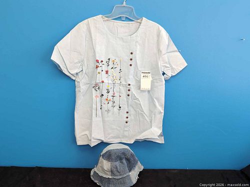 Shirt and jean bucket hat (1 of 3)