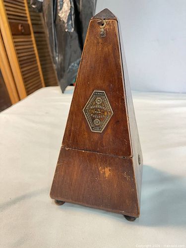 Maelzel-Style Antique Wood & Metal Metronome- works  (1 of 5)