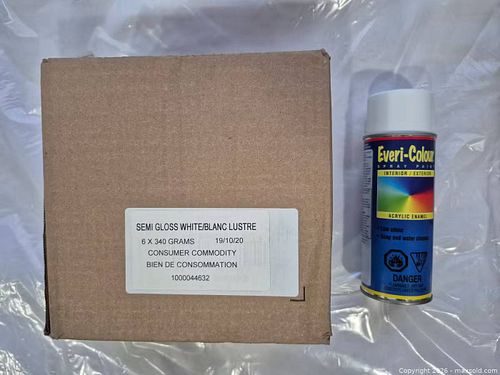 6 Cans of Semi-Gloss White Spray Paint. Interior/Exterior Use. New. (1 of 3)