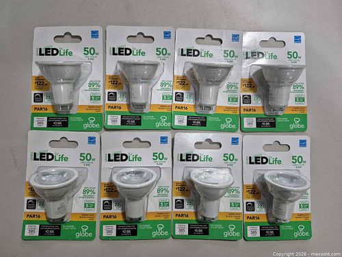 8 Globe LED Par16 GU10 Light Bulbs. New (1 of 3)