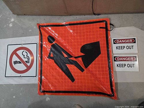 Road work sign, etc (1 of 3)