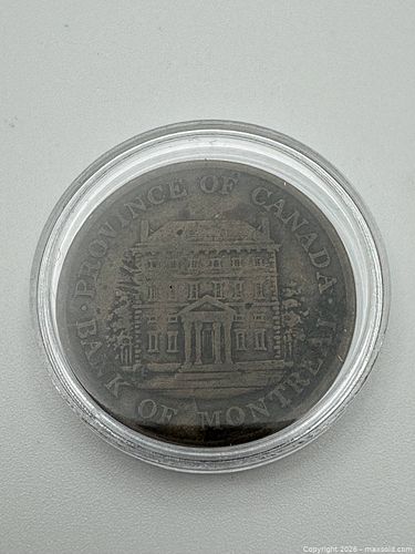 1842 Province of Canada Bank of Montreal Half Penny (1 of 2)