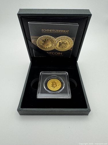Collectible "Bitcoin" 1/1000 Oz .999 Gold Coin (1 of 3)