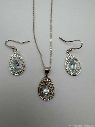 Necklace and Earring set 925 Italy  (1 of 5)