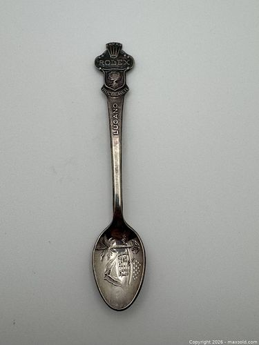 Vintage Rolex Bucherer of Switzerland Lugano Collectible Souvenir Spoon (1 of 4)