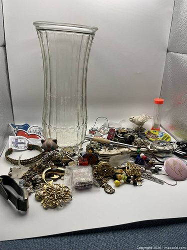 Mystery Vase!  Collection of Jewelry, Pins, Brooches, Stickers, Bracelets, magnets, etc. (1 of 5)