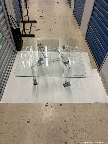 Vintage 1970's Postmodern Lucite & Glass Coffee Table, Attributed to Lion in Frost (1 of 26)