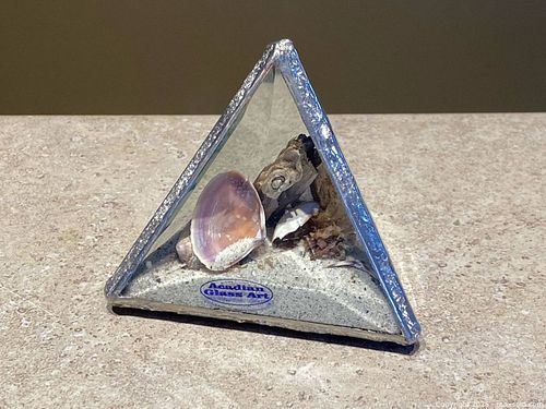 Handmade Stained Glass Pyramid Sculpture – Acadian Glass Art (1 of 7)