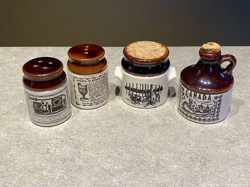 Vintage Made-in-Canada Stoneware Maple Syrup–Themed Salt & Pepper Shakers (4 pcs) (1 of 11)