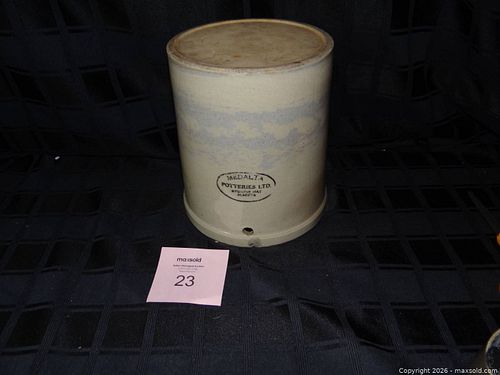 Medalta Potteries Ltd. Glazed Stoneware Watering Crock, 9 in (1 of 4)