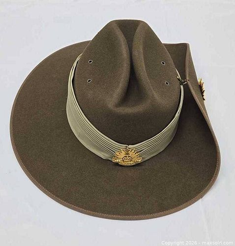 Australian Army Style Slouch Hat with Rising Sun Badge, XL (1 of 13)
