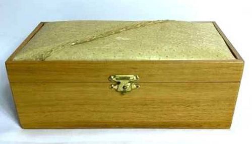 Keepsake Box with Emu Leather Top & Jarrah Wood (1 of 12)