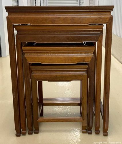 Set of 4 Rosewood Nesting Tables (1 of 15)