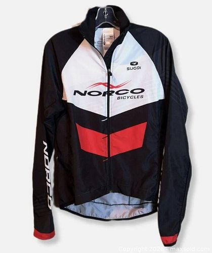 SUGOI Cycling Jacket Norco Team Unisex Size M Maple Leaf Black White Red Road (1 of 3)