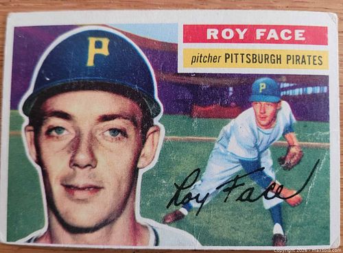 1956 Roy Face baseball card (1 of 2)