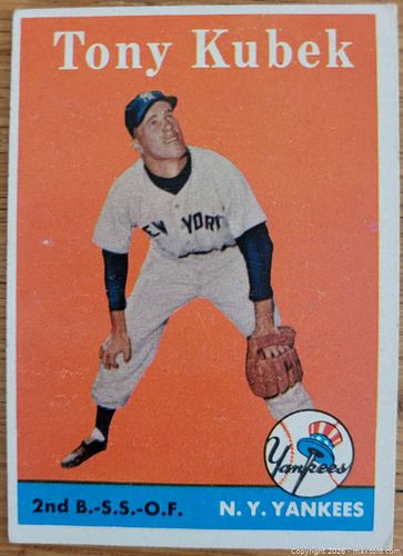 1958 Tony Kubek baseball card (1 of 2)