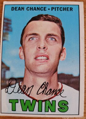 1967 Dean Chance baseball card (1 of 2)