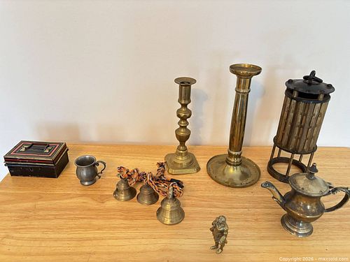 Mixed Decorative Metal Lot – Brass, Pewter & Tin Collectibles (1 of 19)