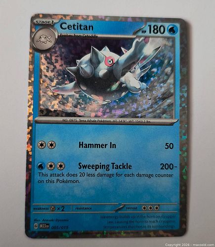 Cetitan holo Pokemon card 005/015 (1 of 1)