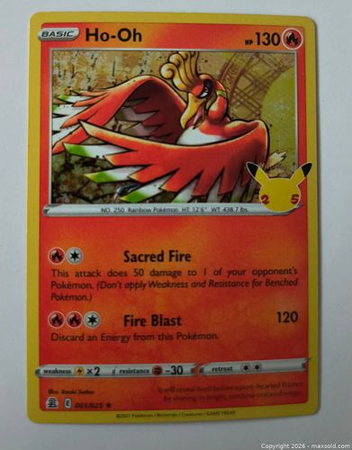 Ho-Oh holo Pokemon card 001/025 (1 of 1)