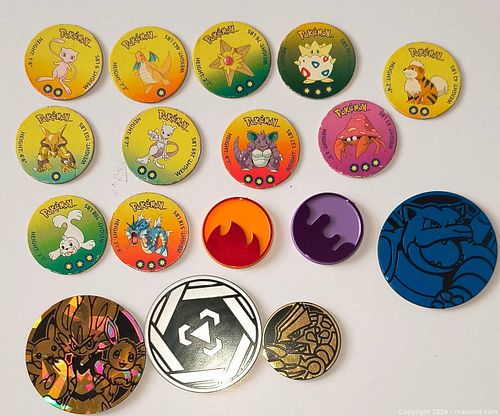 Lot of vintage Pokemon pogs and slammers (1 of 1)