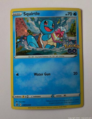 Squirtle holo Pokemon card SWSH233 (1 of 1)