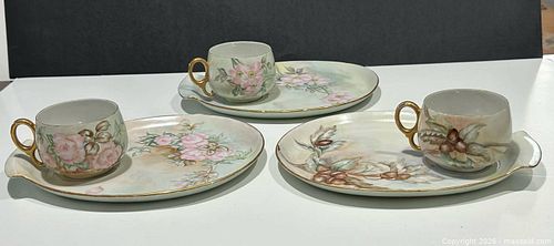 Vintage Austrian Tennis Snack Plate & Tea Cup Set x 3 (1 of 20)