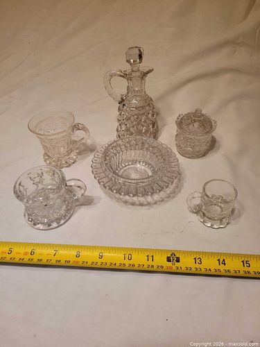Clear pressed glass lot (1 of 4)