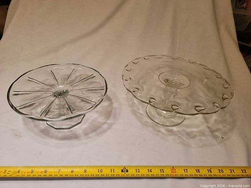 Pressed glass cake stands  (1 of 5)