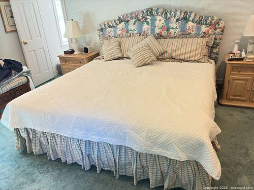 Beauti-Glide King Bed Set — Headboard, Frame, Mattress, Box Spring (1 of 9)