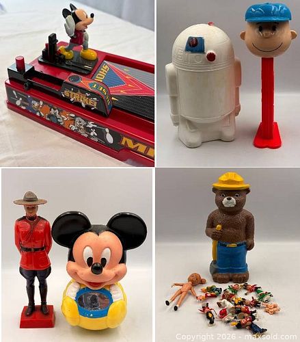 Vintage Collectable Toys: Mickey Mouse, R2D2 ,Smokey the Bear, Charlie Brown and more!  (1 of 16)