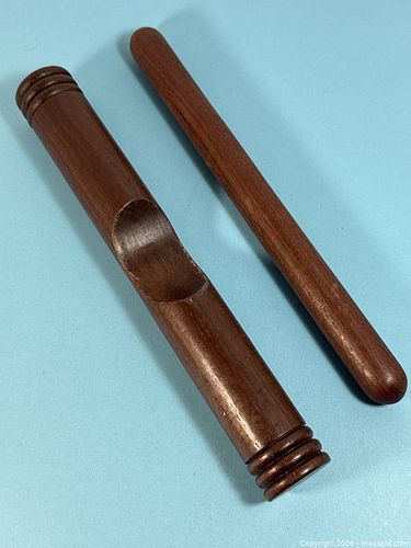 Wood Percussion Claves, Dark Brown, ~10 in (1 of 3)