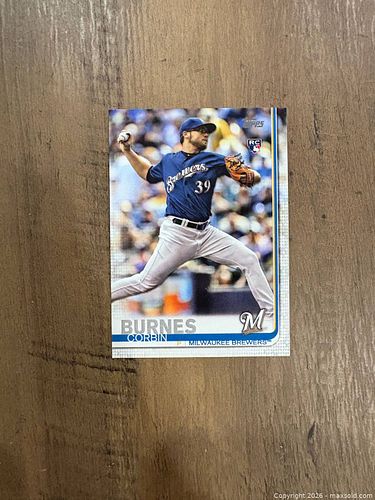 2019 Topps Series One Corbin Burnes Rookie Card (1 of 2)