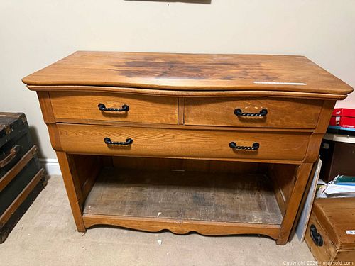 Victorian era Oak wash basin caninet (1 of 5)