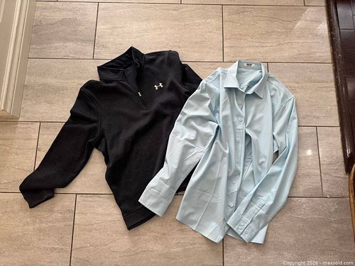Men’s Under Armour sweater (size L) and dress shirt (size M)  (1 of 2)