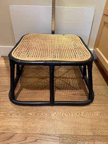 Vintage Rattan and Bamboo Table or Footrest B (1 of 8)