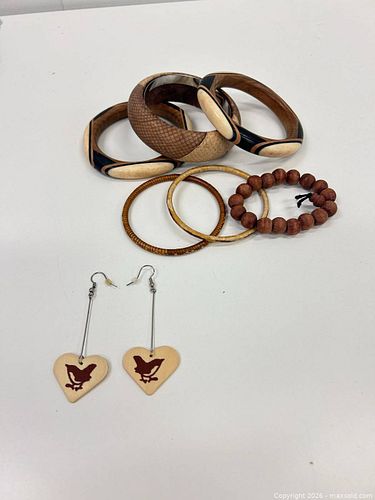 Mixed Wood & Metal Bohemian Jewelry Lot (1 of 3)