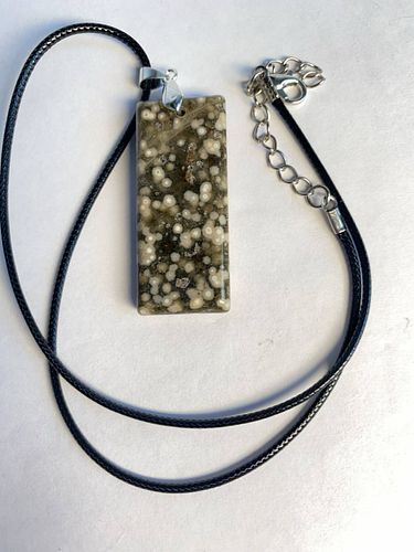 OCEAN JASPER RECTANGULAR PENDANT Necklace (1 of 4)