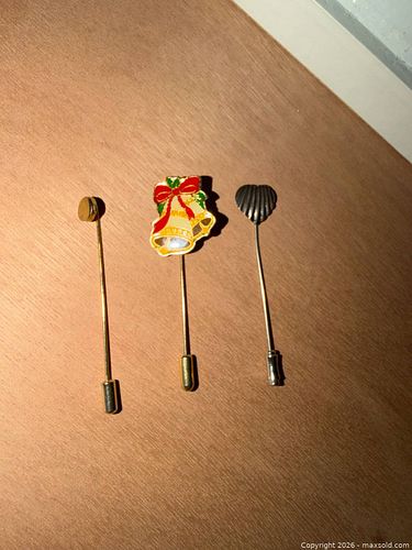 Lot of 3 really cool VINTAGE STICK PINS  (1 of 3)