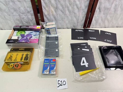 Mixed Office & Craft Supplies Lot with Xyron, Grommet Tool, Staples (1 of 13)