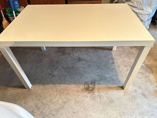 White Rectangular Dining Table Seats 4 (1 of 5)