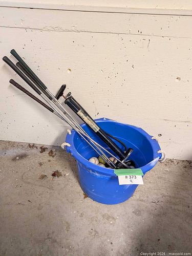 Sports Equipment: Pitch & Putt Irons, Canucks Puck, Tire Pump (1 of 18)