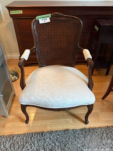 Vintage Caneback Louis XVI-Style Armchair (1 of 11)