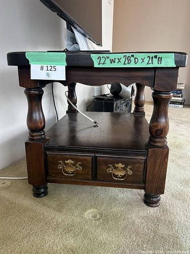 Vintage Hammary Wood End Table with  (1 of 16)