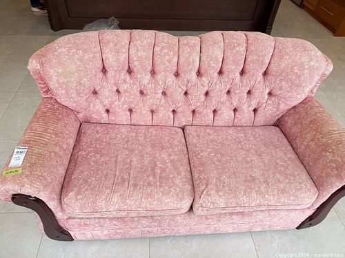Tufted Rolled-Arm Loveseat C (1 of 12)