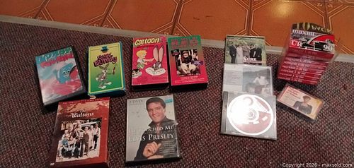 Mixed Media Lot - VHS, DVD, CD & Maxell Blank Cassettes (6-15) (1 of 5)