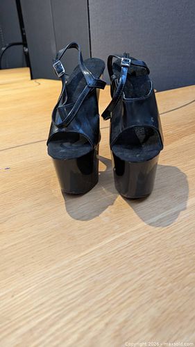 Womens Stiletto Black Sandal (1 of 3)