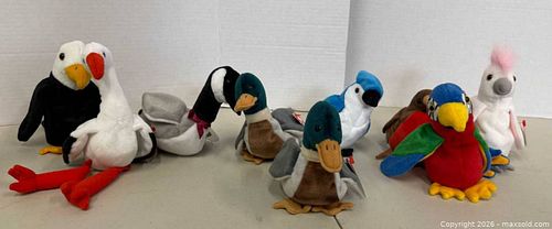 Ty Beanie Babies Ducks Lot of 9 (Small, 1990s) (1 of 11)