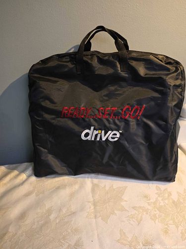 Drive Travel Walker, Red & Black, Height-Adjustable, Folding (1 of 4)