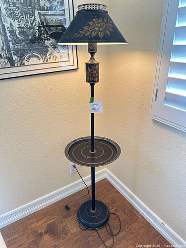 Vintage Hand Painted Metal Floor Lamp and Table (1 of 15)